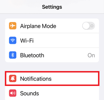 Notifications sur iPhone