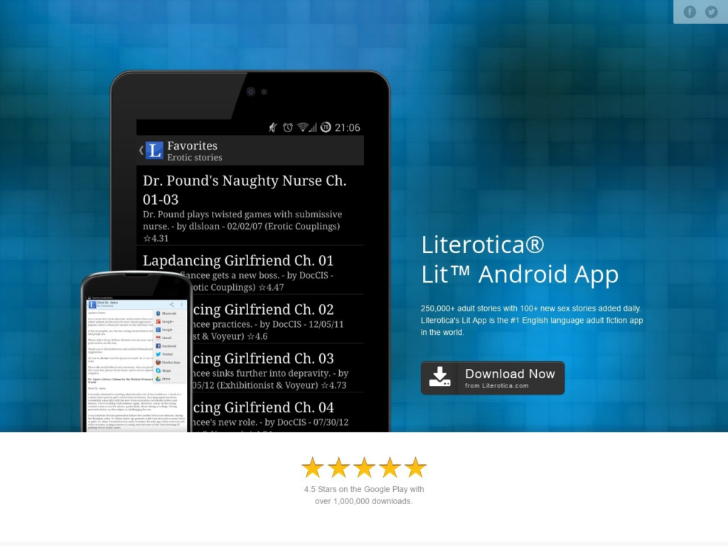 Literotica le app porno APK per Android